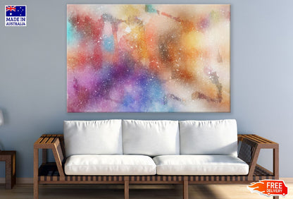 Orange Blue & Pink Abstract Design Print 100% Australian Made