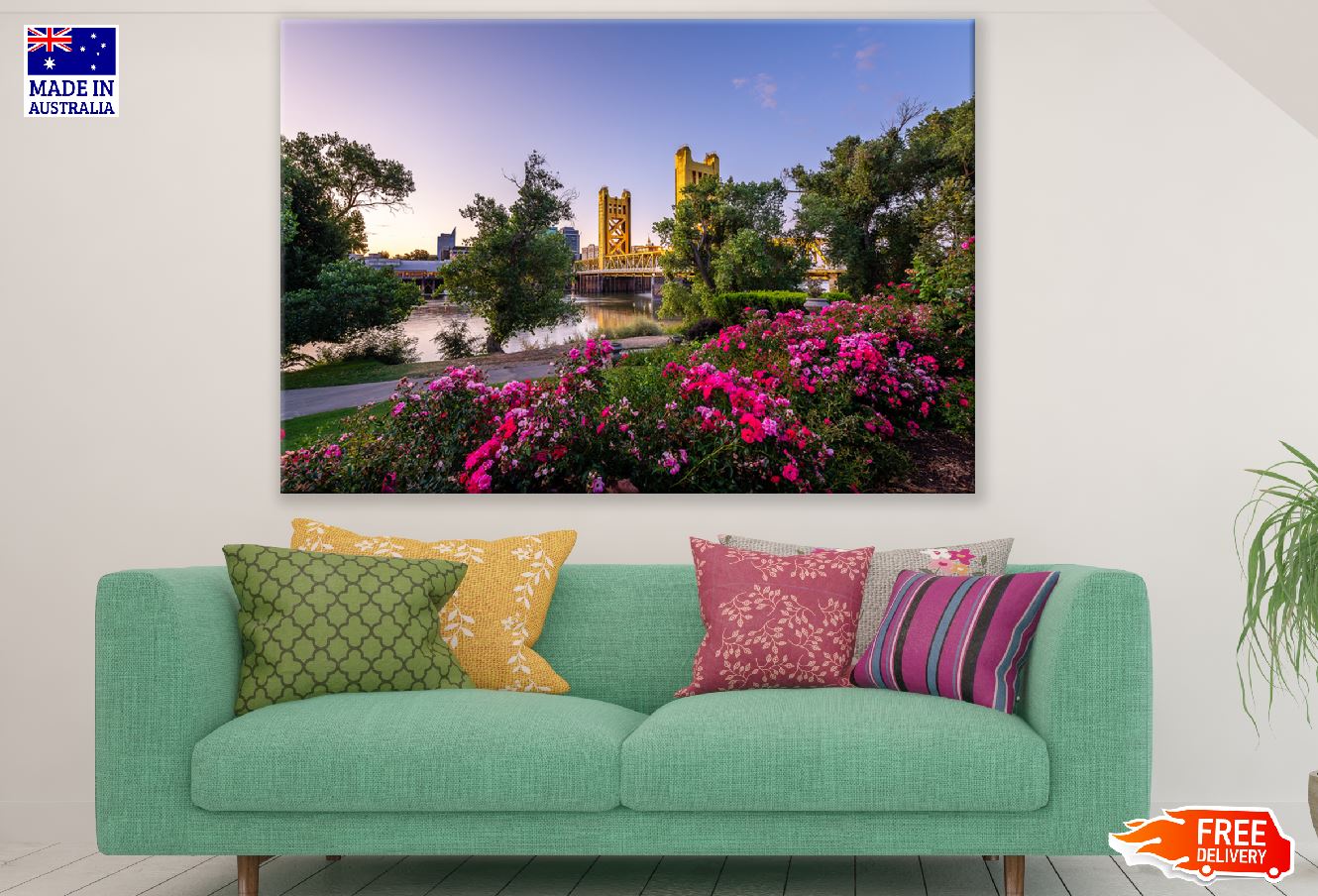 Dawn over West Sacramento, California Photograph Print 100% Australian Made