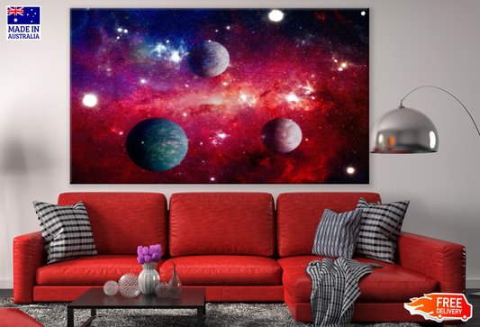 Deep Space Planets, Nebulas and Stars in Universe Photograph Print 100% Australian Made