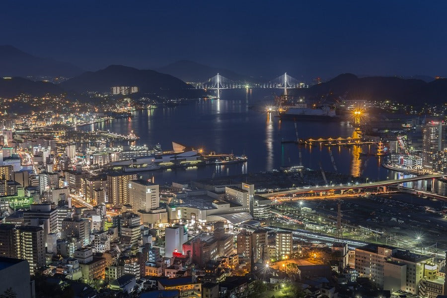Nagasaki's Night View Photograph Japan Print 100% Australian Made