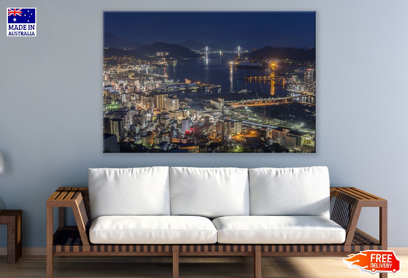 Nagasaki's Night View Photograph Japan Print 100% Australian Made