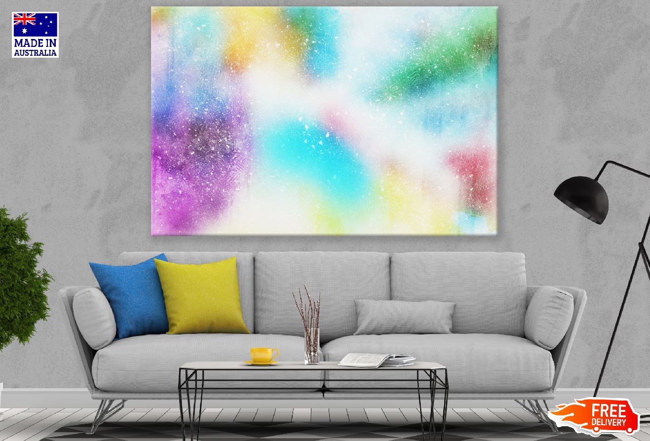 Blue Green & Yellow Abstract Design Print 100% Australian Made