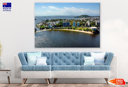 Niterói City Aerial View Photograph, Brazil Print 100% Australian Made