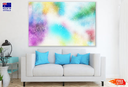 Blue Green & Yellow Abstract Design Print 100% Australian Made