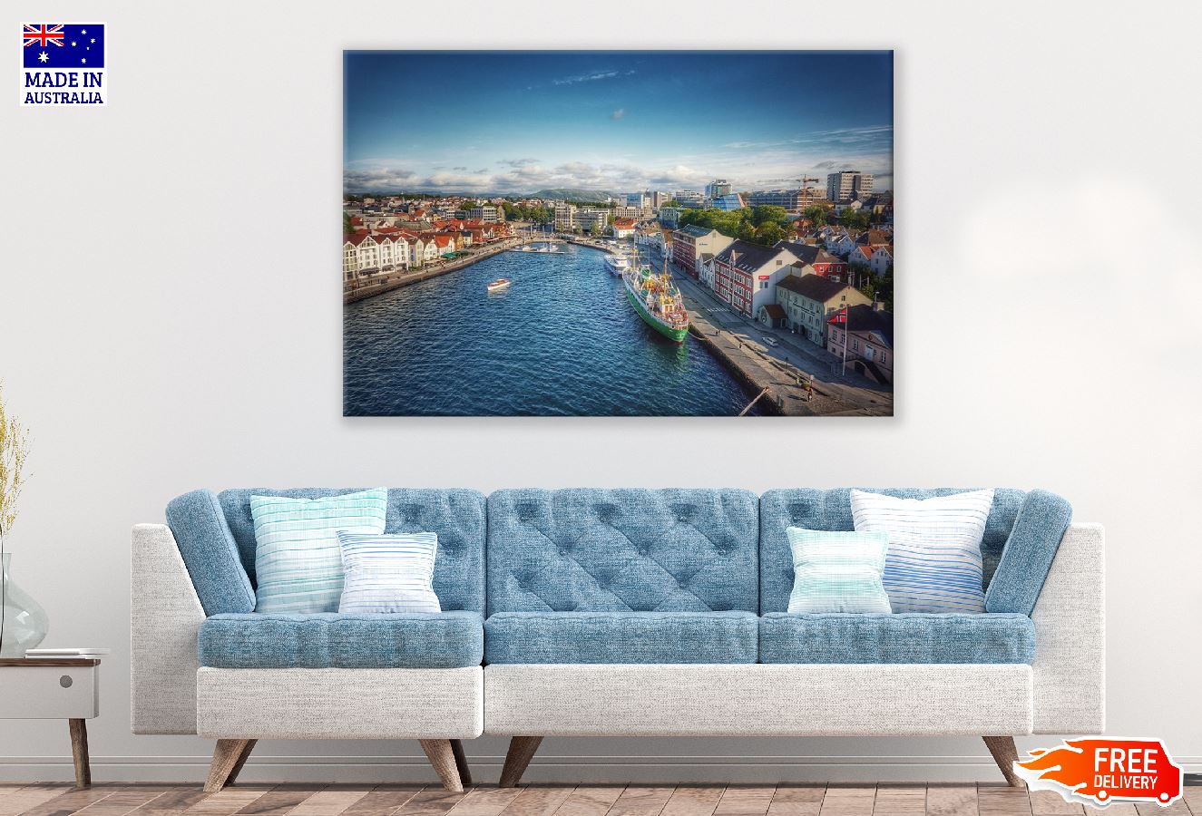 Stavanger Norway City, Aerial View Photograph Print 100% Australian Made