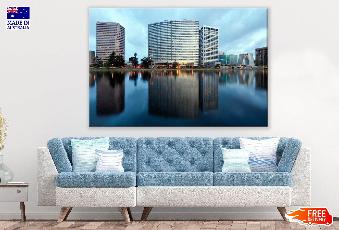 Downtown Oakland and Lake Photograph Print 100% Australian Made