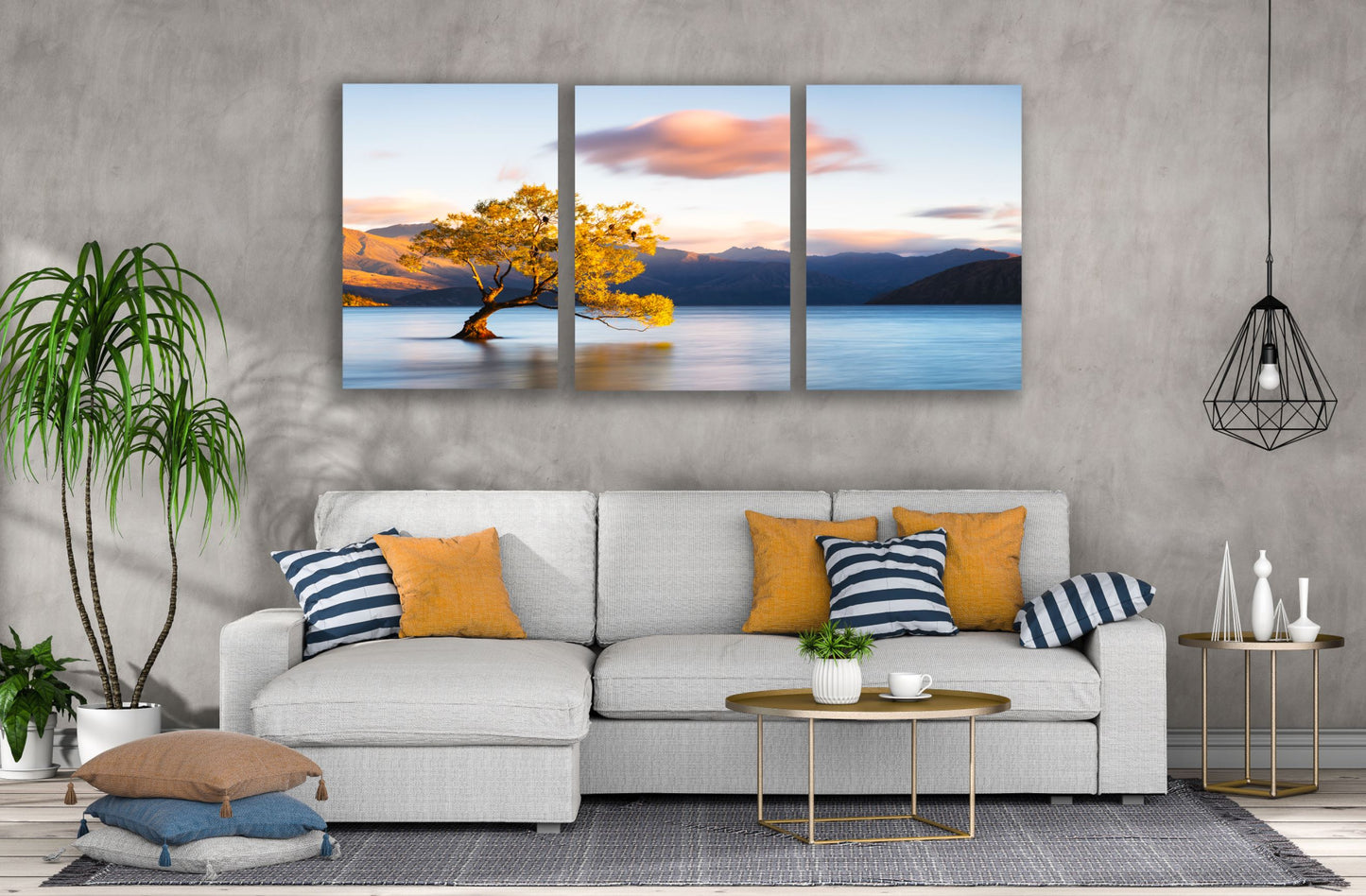 3 Set of Tree in a Lake Photograph High Quality Print 100% Australian Made Wall Canvas Ready to Hang