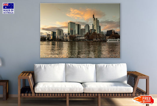 Main Tower View Photographd Frankfurt, Germany Print 100% Australian Made