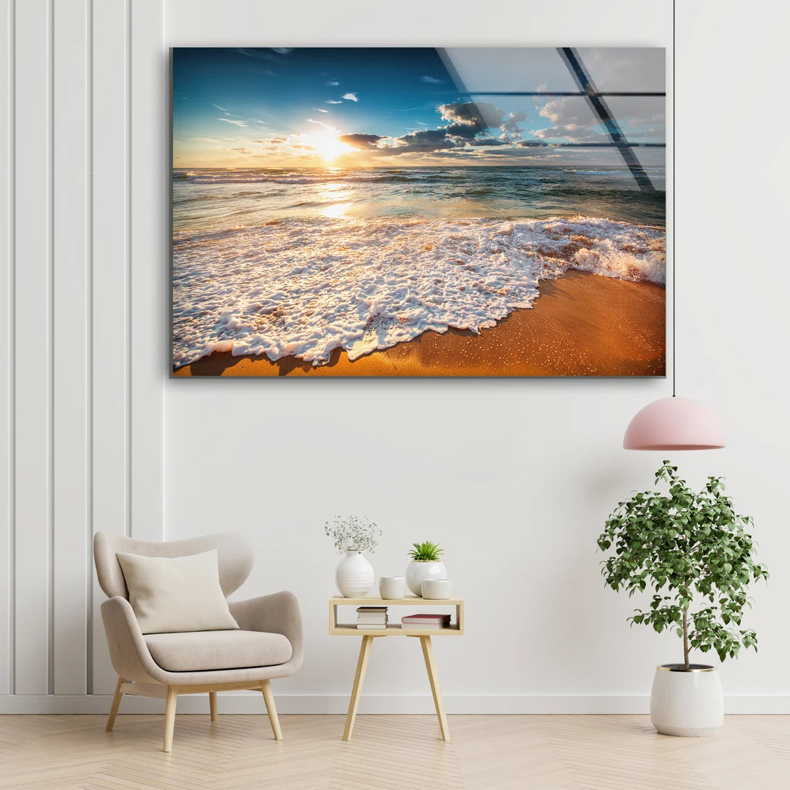 Sunny Day Sea Scenery Photograph Acrylic Glass Print Tempered Glass Wall Art 100% Made in Australia Ready to Hang