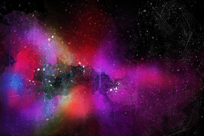 Pink Red & Blue Abstract Design Print 100% Australian Made