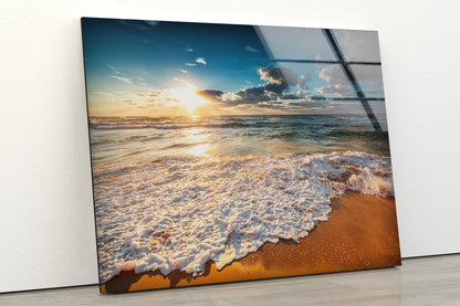 Sunny Day Sea Scenery Photograph Acrylic Glass Print Tempered Glass Wall Art 100% Made in Australia Ready to Hang