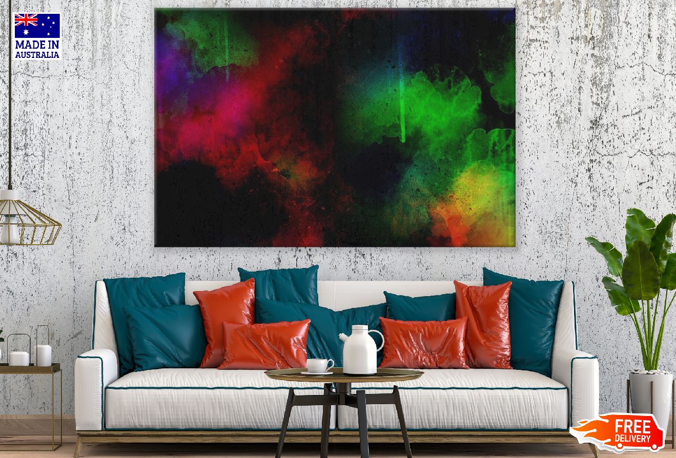 Red Green & Blue Abstract Design Print 100% Australian Made