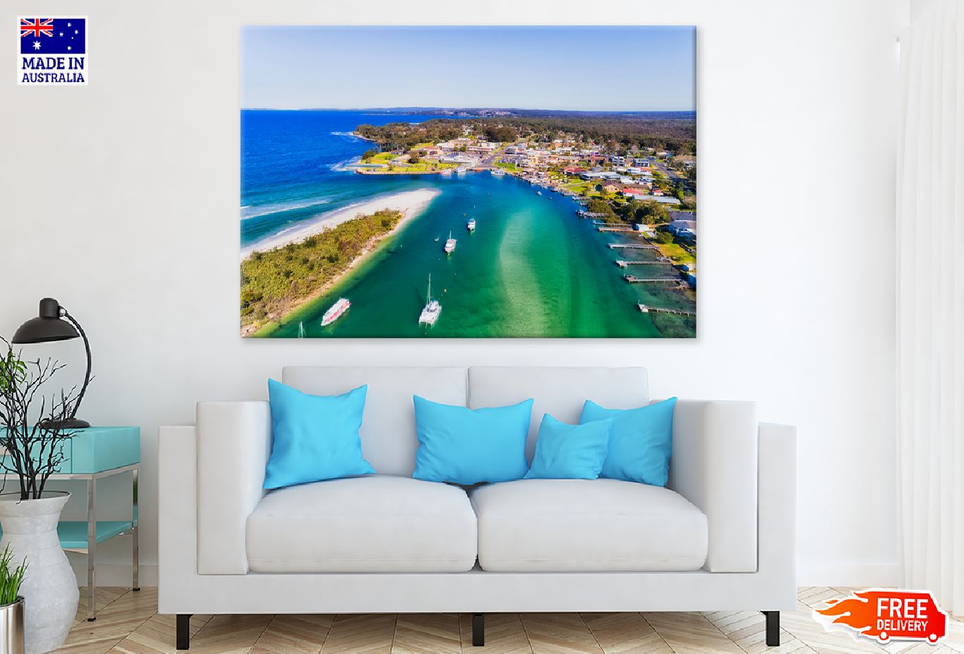 Huskisson Town on Jervis bay View Photograph Print 100% Australian Made