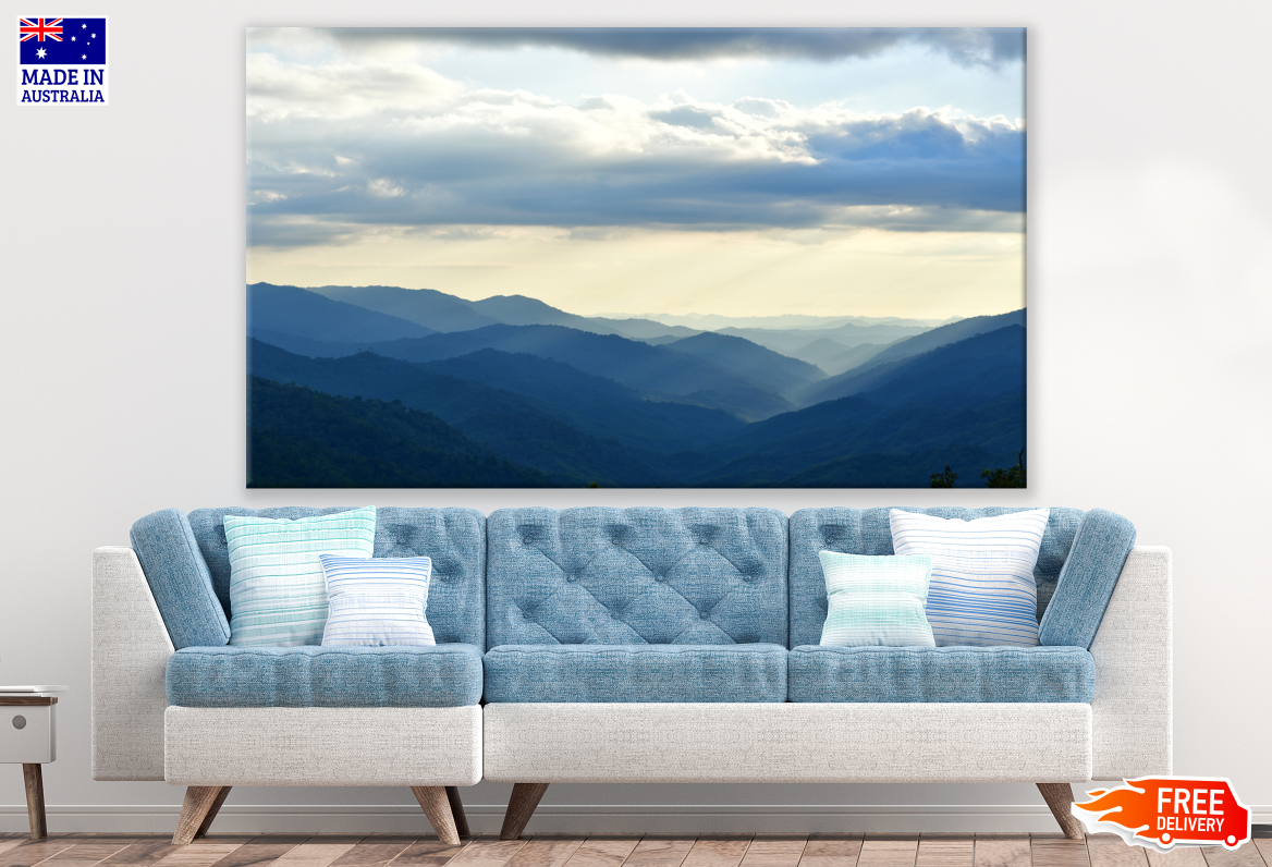 Stunning Mountains Skyline View Print 100% Australian Made