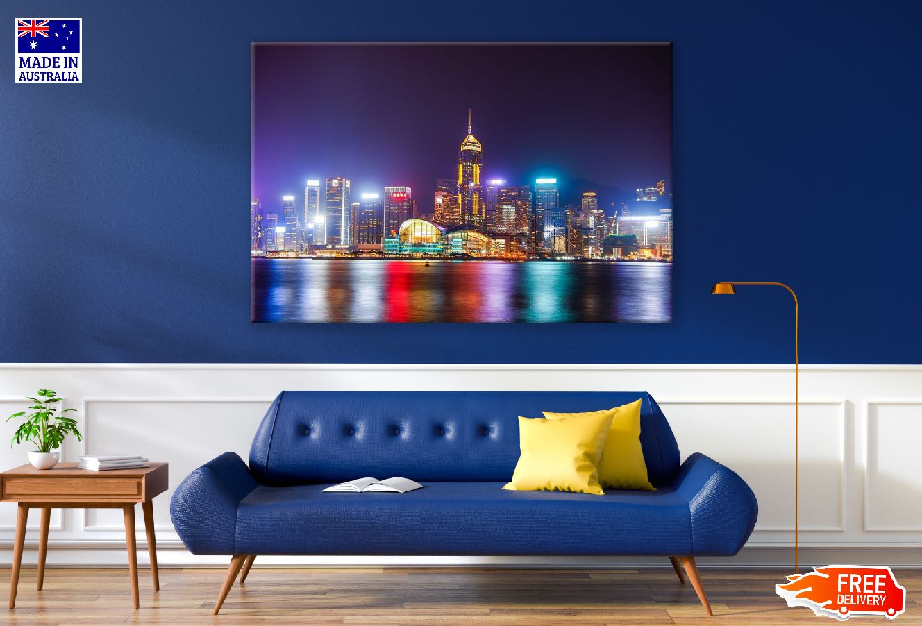 Victoria Harbour, Hong Kong Night View Photograph Print 100% Australian Made