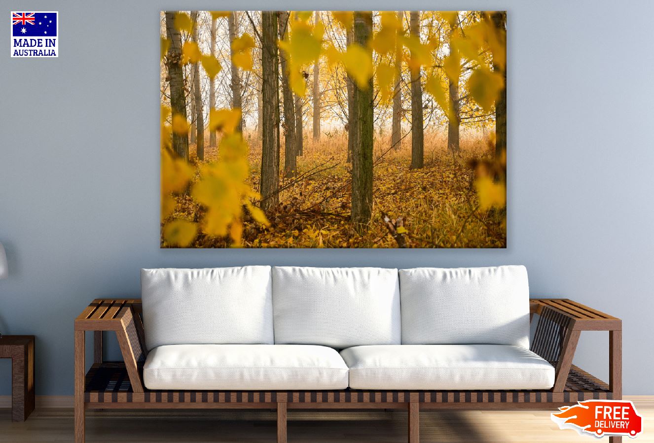 Park Trees Leaves Autumn Scenery Photograph Print 100% Australian Made