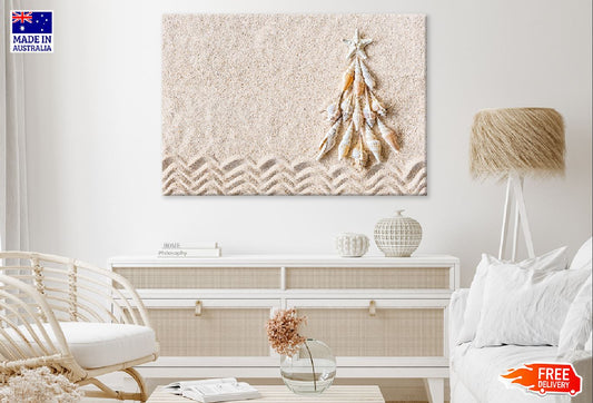Sea Shells & Starfish on Sea Sand Photograph Print 100% Australian Made