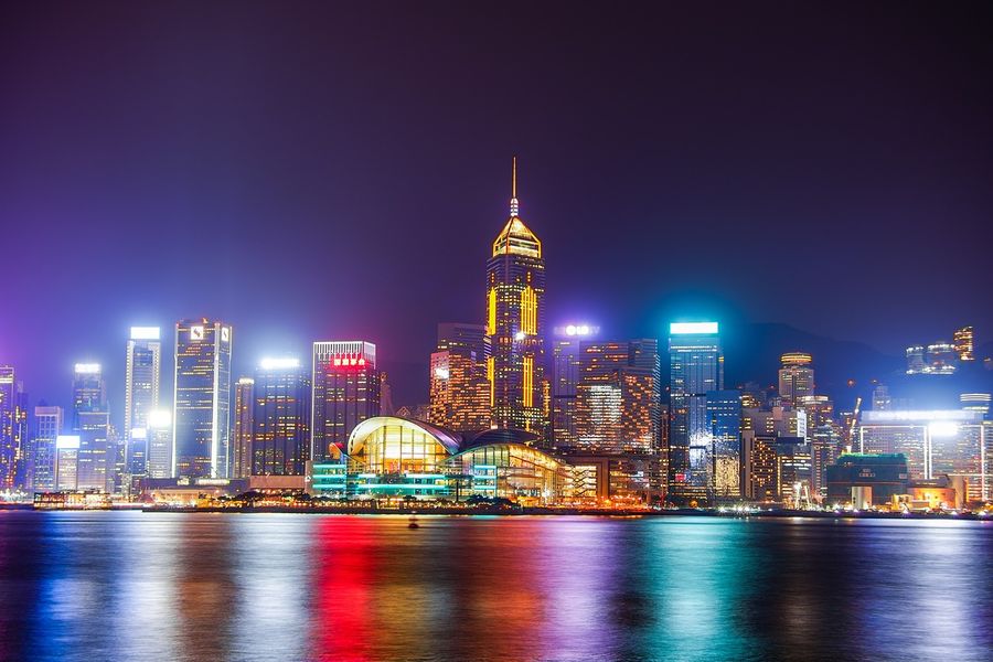 Victoria Harbour, Hong Kong Night View Photograph Print 100% Australian Made