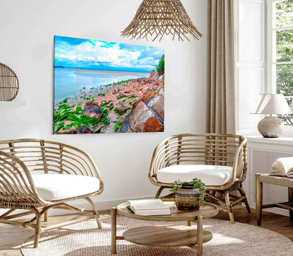 Bella Home Coast of Normandy in France Print Canvas Ready to hang