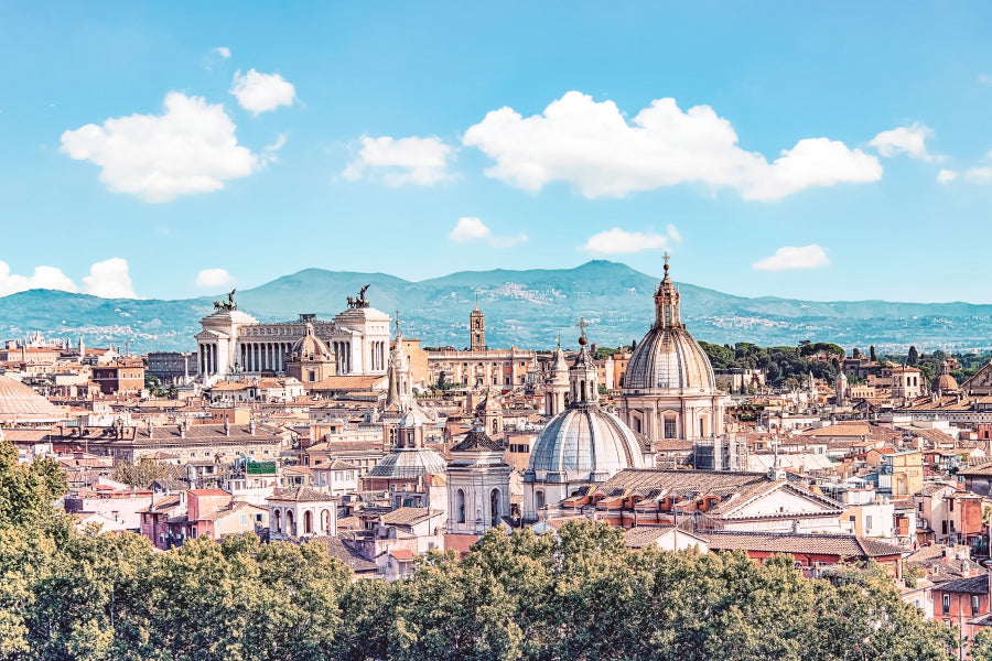 City of Rome in Afternoon Scenery Photograph Print 100% Australian Made