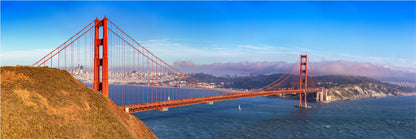 Panoramic Canvas Golden Gate Bridge View Photograph High Quality 100% Australian Made Wall Canvas Print Ready to Hang