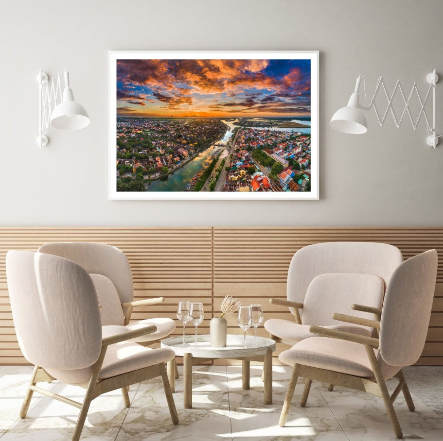 City Sky View Scenery Photograph Home Decor Premium Quality Poster Print Choose Your Sizes