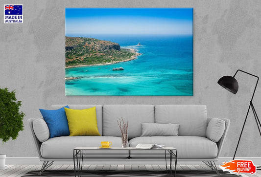Balos Beach Aerial View Photograph Print 100% Australian Made