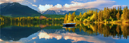 Panoramic Canvas Strbske Lake View Photograph High Quality 100% Australian Made Wall Canvas Print Ready to Hang