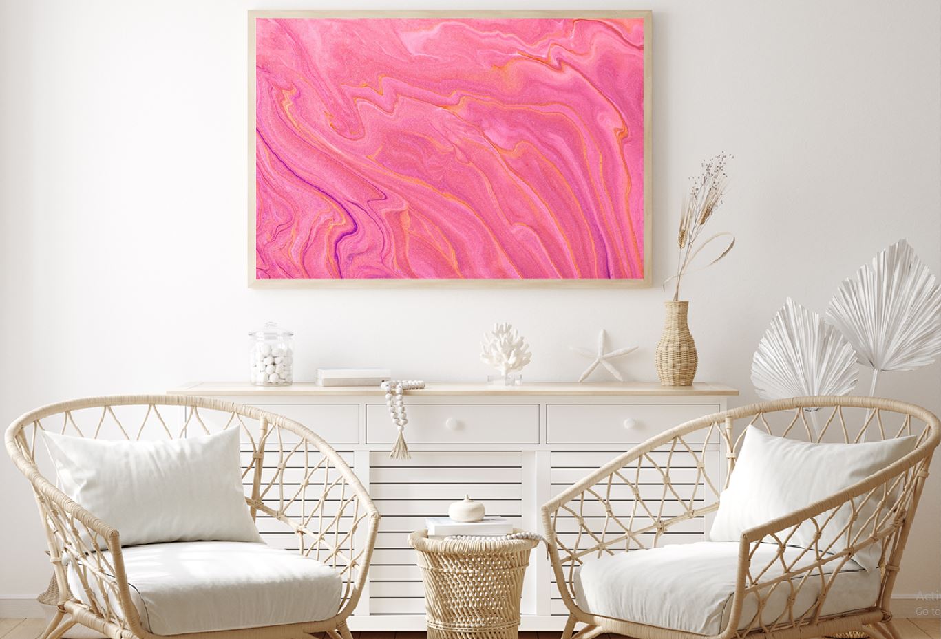 Dark Pink & Purple Fluid Abstract Design Home Decor Premium Quality Poster Print Choose Your Sizes