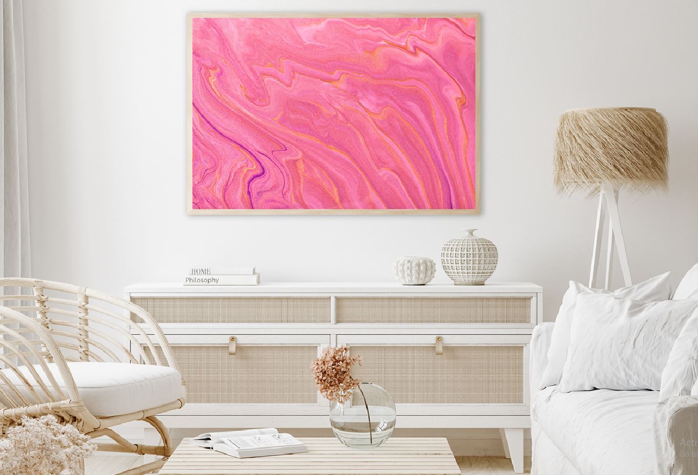 Dark Pink & Purple Fluid Abstract Design Home Decor Premium Quality Poster Print Choose Your Sizes