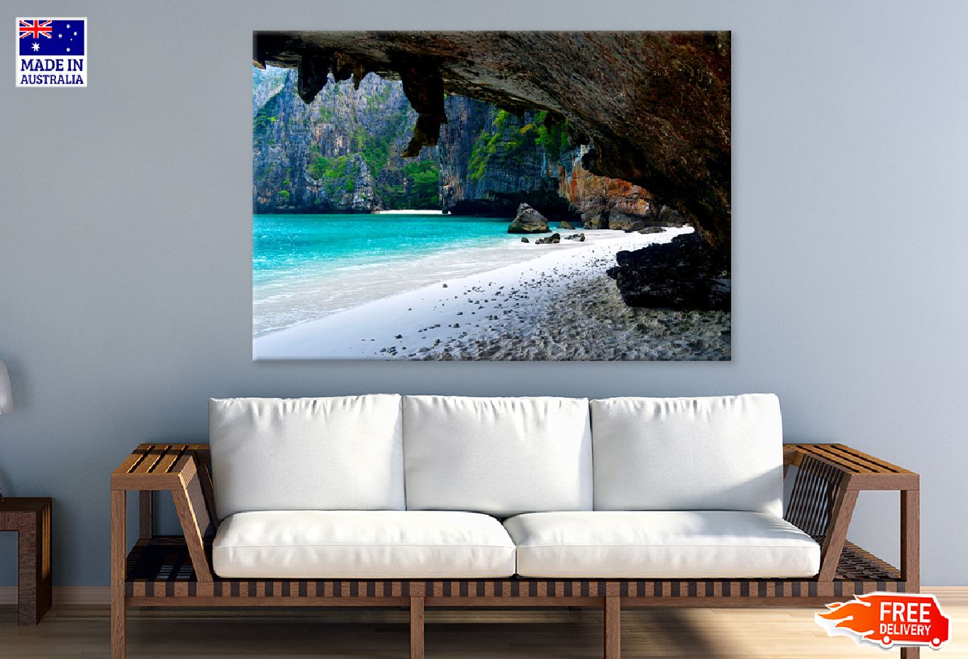 Phi Phi Le Sea View From Cave Photograph Print 100% Australian Made