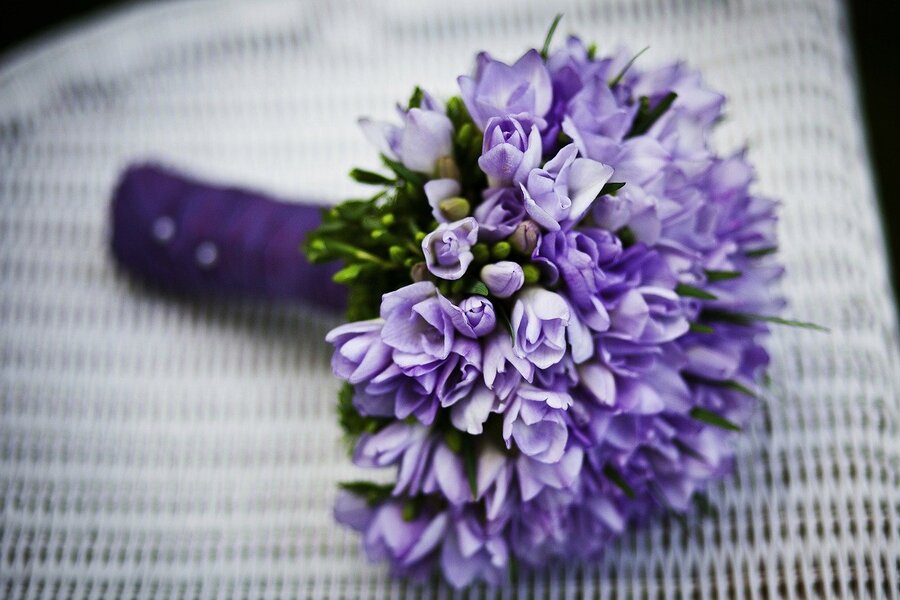 White Purple Flower Bouquet Photograph Print 100% Australian Made