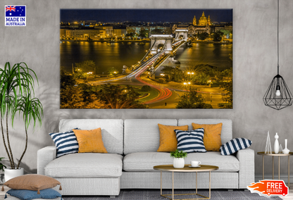 City Lights Over The Bridge Print 100% Australian Made