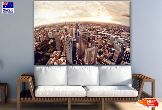 Stunning City Sky View Photograph Print 100% Australian Made