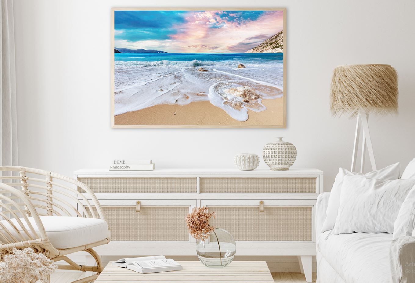 Myrtos Beach View Photograph in Kefalonia Home Decor Premium Quality Poster Print Choose Your Sizes