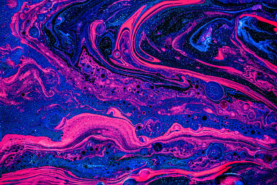 Pink Purple & Blue Abstract Design Print 100% Australian Made