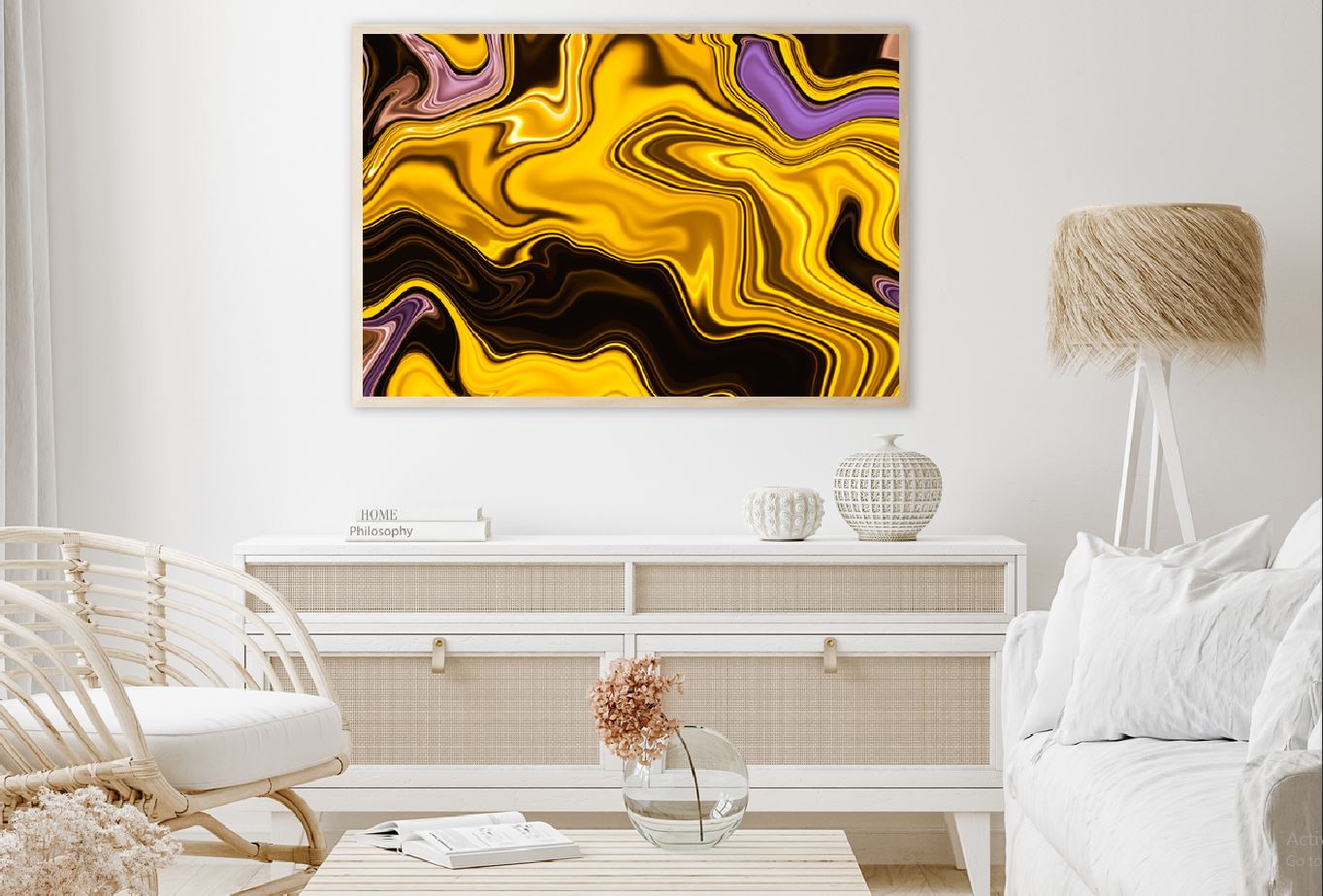 Brown Yellow & Pink Abstract Design Home Decor Premium Quality Poster Print Choose Your Sizes