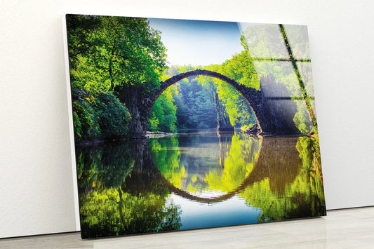 Bridge Over River Photograph Acrylic Glass Print Tempered Glass Wall Art 100% Made in Australia Ready to Hang