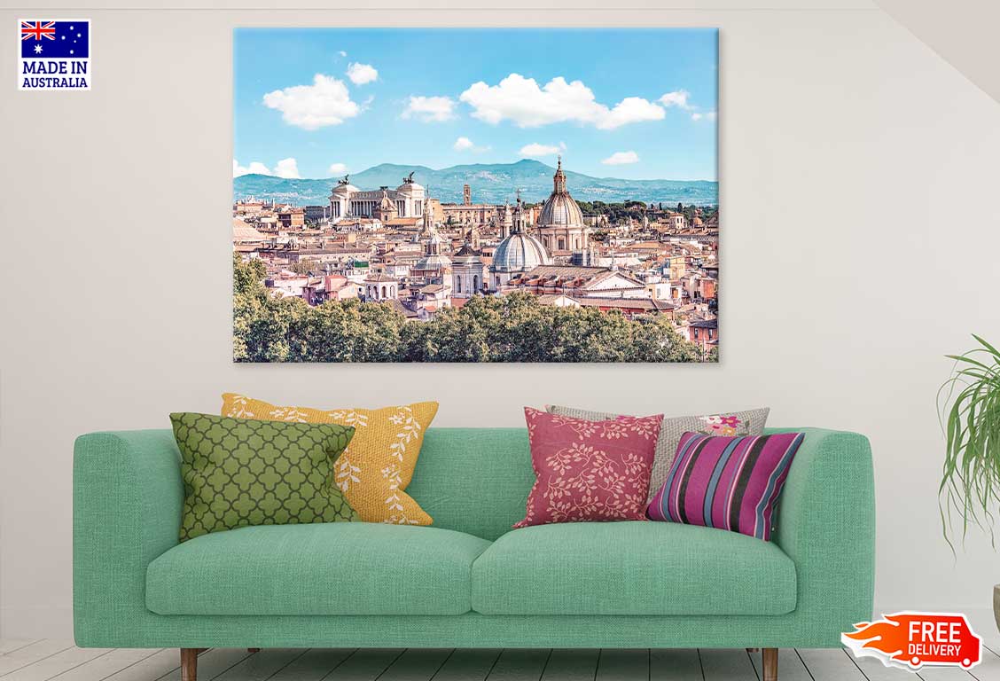 City of Rome in Afternoon Scenery Photograph Print 100% Australian Made