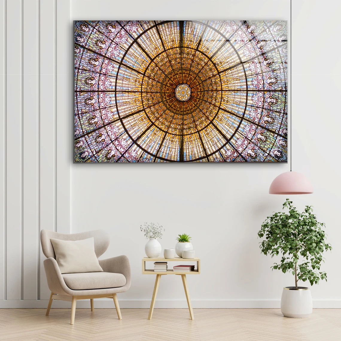 Circle Abstract Pattern Design Acrylic Glass Print Tempered Glass Wall Art 100% Made in Australia Ready to Hang