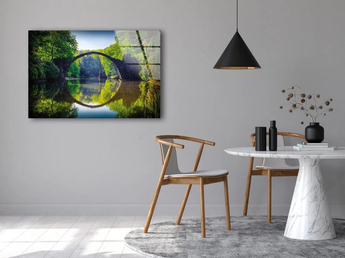 Bridge Over River Photograph Acrylic Glass Print Tempered Glass Wall Art 100% Made in Australia Ready to Hang