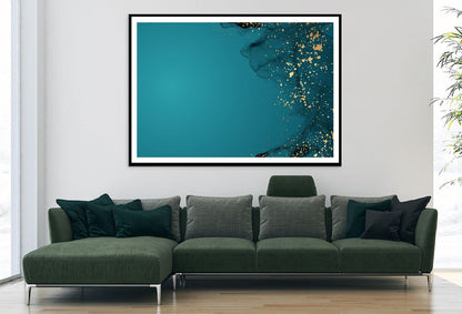 Turquoise Green & Gold Abstract Design Home Decor Premium Quality Poster Print Choose Your Sizes