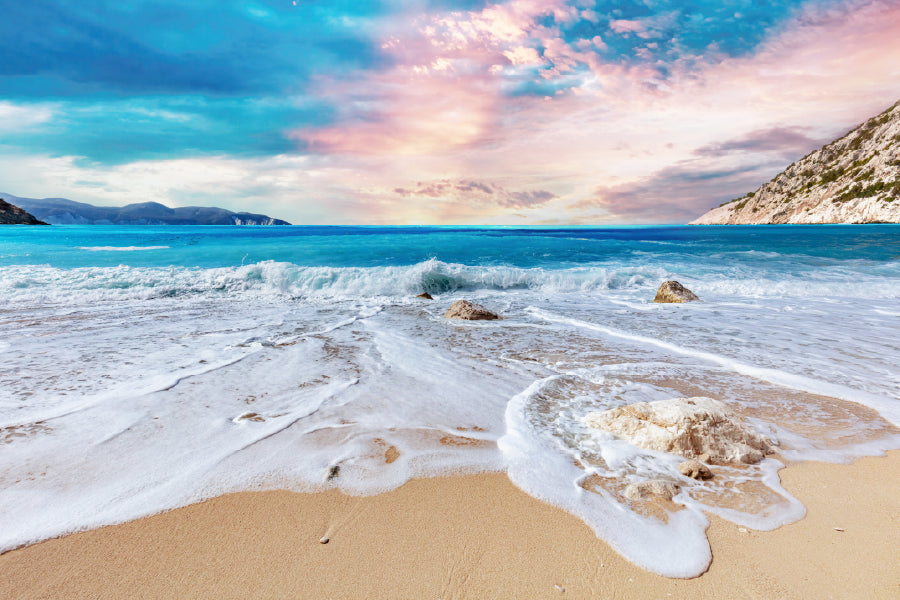 Myrtos Beach View Photograph in Kefalonia Print 100% Australian Made