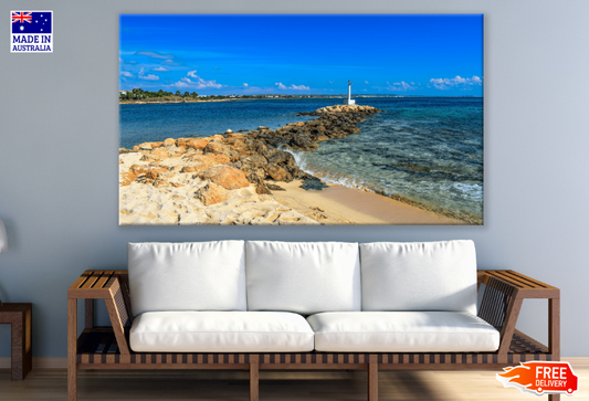 Rocks On Sea Sky View Print 100% Australian Made