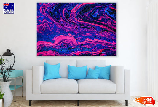 Pink Purple & Blue Abstract Design Print 100% Australian Made