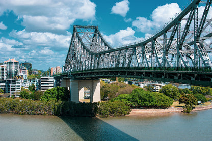 Brisbane Bridge & City in Australia Photograph Print 100% Australian Made