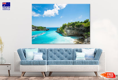 Rocky Blue Lagoon Nusa Beach View Photograph Print 100% Australian Made