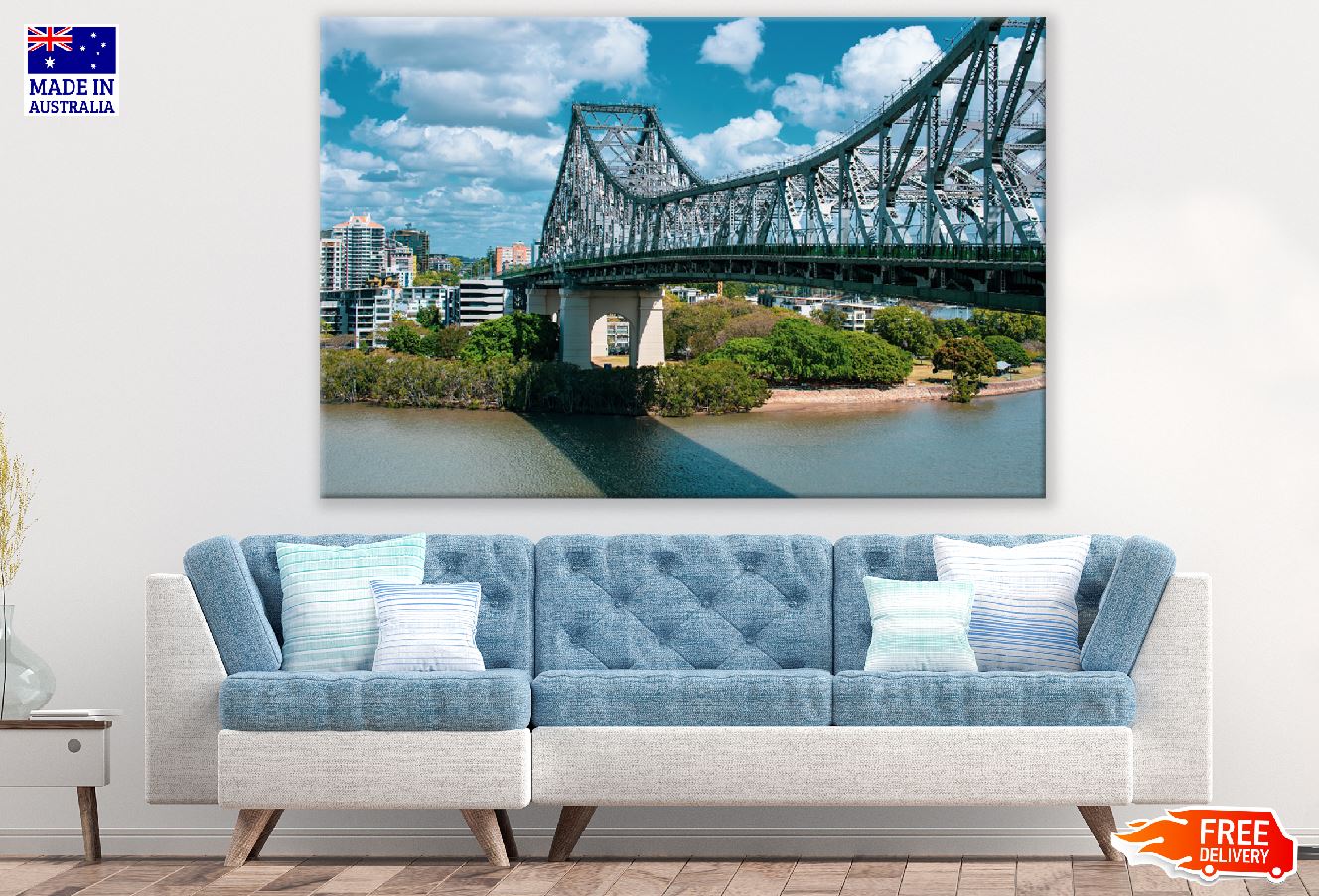 Brisbane Bridge & City in Australia Photograph Print 100% Australian Made