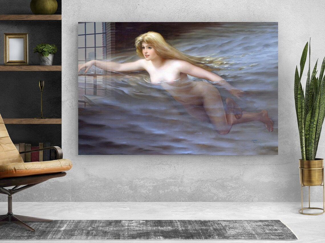 Nymphe by Luis Ricardo Print Tempered Glass Wall Art 100% Made in Australia Ready to Hang