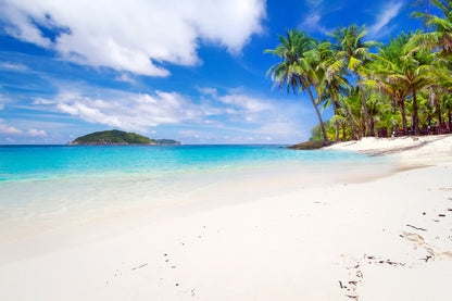Sandy Beach Scenery View Photograph Thailand Print 100% Australian Made